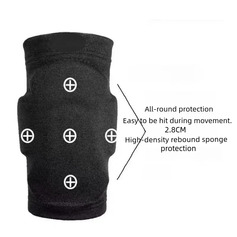 1 Pair Knee Pads Thicken Sponge Brace Knee Guards Volleyball Extreme Sport For Dancing Anti collision Elastic Knee Protector