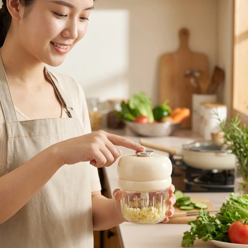 

Электрический измельчитель чеснока 350 мл, съемный, с USB-зарядкой, многофункциональный, беспроводной, мини-измельчитель для мяса, приготовления детского питания и салатов