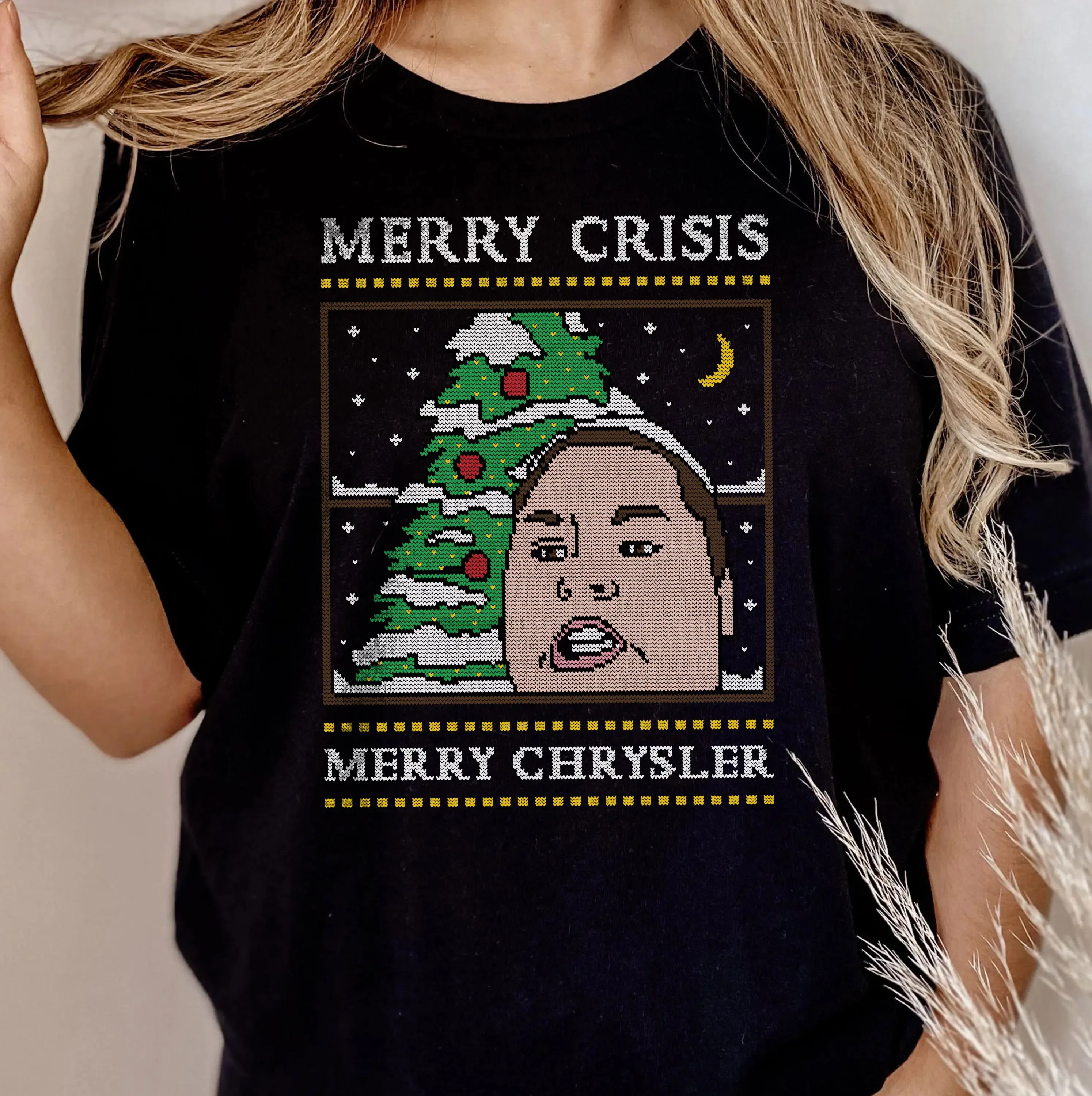 Merry Crimus Crisis Chrysler Christmas Jumper Shirt, Funny Christine Sydelko T-Shirt, Merry Crimus Crisis Chrysler Tee