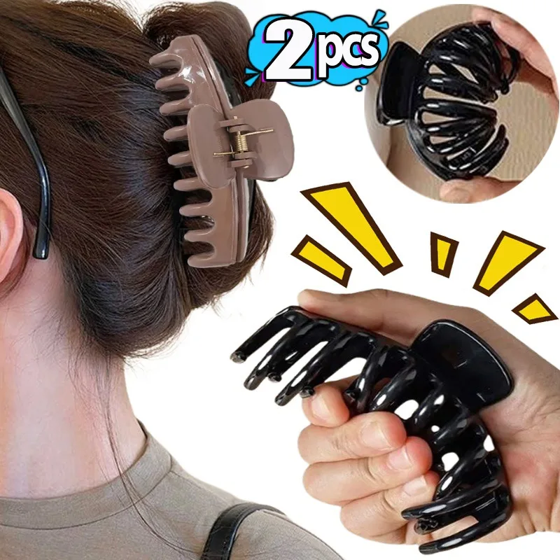 

1-2Pcs Silicone Hair Claw Clip Shatterproof Design Ultra Soft Hair Clamp for Hairpin Hairbands Hair Accessories Jewely Gifts