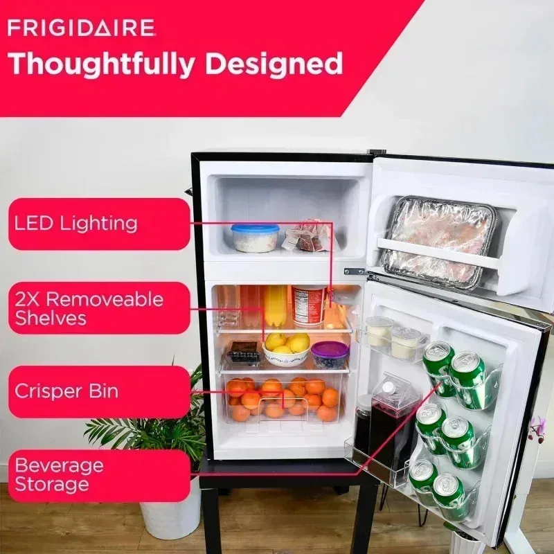 PMD4-Frigidaire EFR840-BLACK-COM ثلاجة مدمجة، 3.1، أسود،