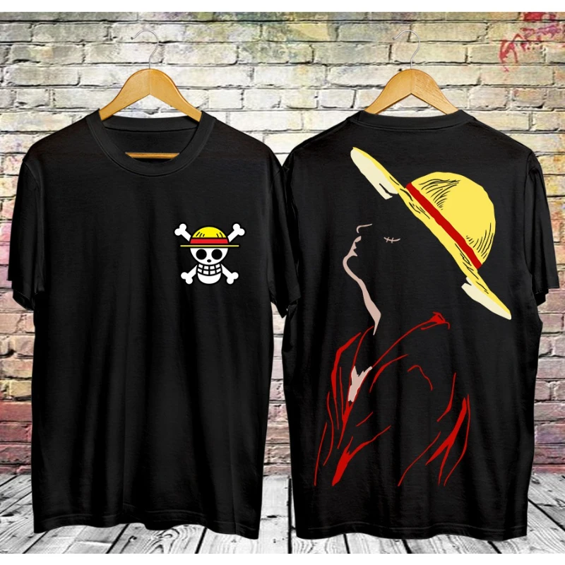 Kaos Anime Jepang Ukuran Besar ONE PIECE Kaos Pria Kaos Fashion Pria dan Wanita Kaos Streetwear