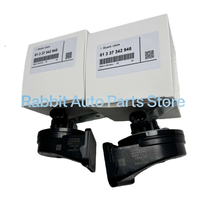 A Pair LOW PITCH HORN SIGNAL For BMW 5 Series G31 G30 F90 6 Series G32 7 Series G11 G12 Original 61337342946 61337342945