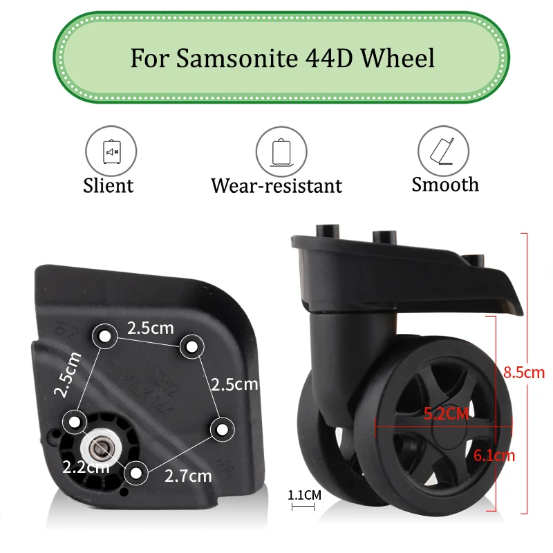 

Suitable For Samsonite 44D Universal Wheel Trolley Case Wheel Replacement Luggage Pulley Sliding Casters wear-resistant Repair