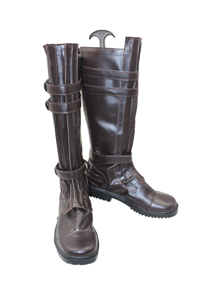 Cosplay Film & TV Schuhe Piraten Stiefel Mittelalterliche Männer Mode Schwarze Lange Stiefel für Halloween Karneval Party