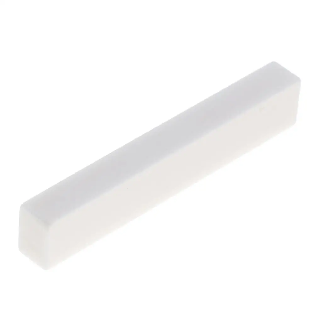 Acoustic Guitar White Bone Bridge Nut for Instruments Replaces Parts White