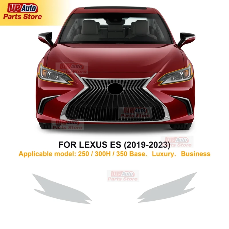 

2 Pcs Car Headlight Protective Film Transparent Black TPU Sticker for Lexus ES 250 300H 350 2019-2023 Rearview Accessories