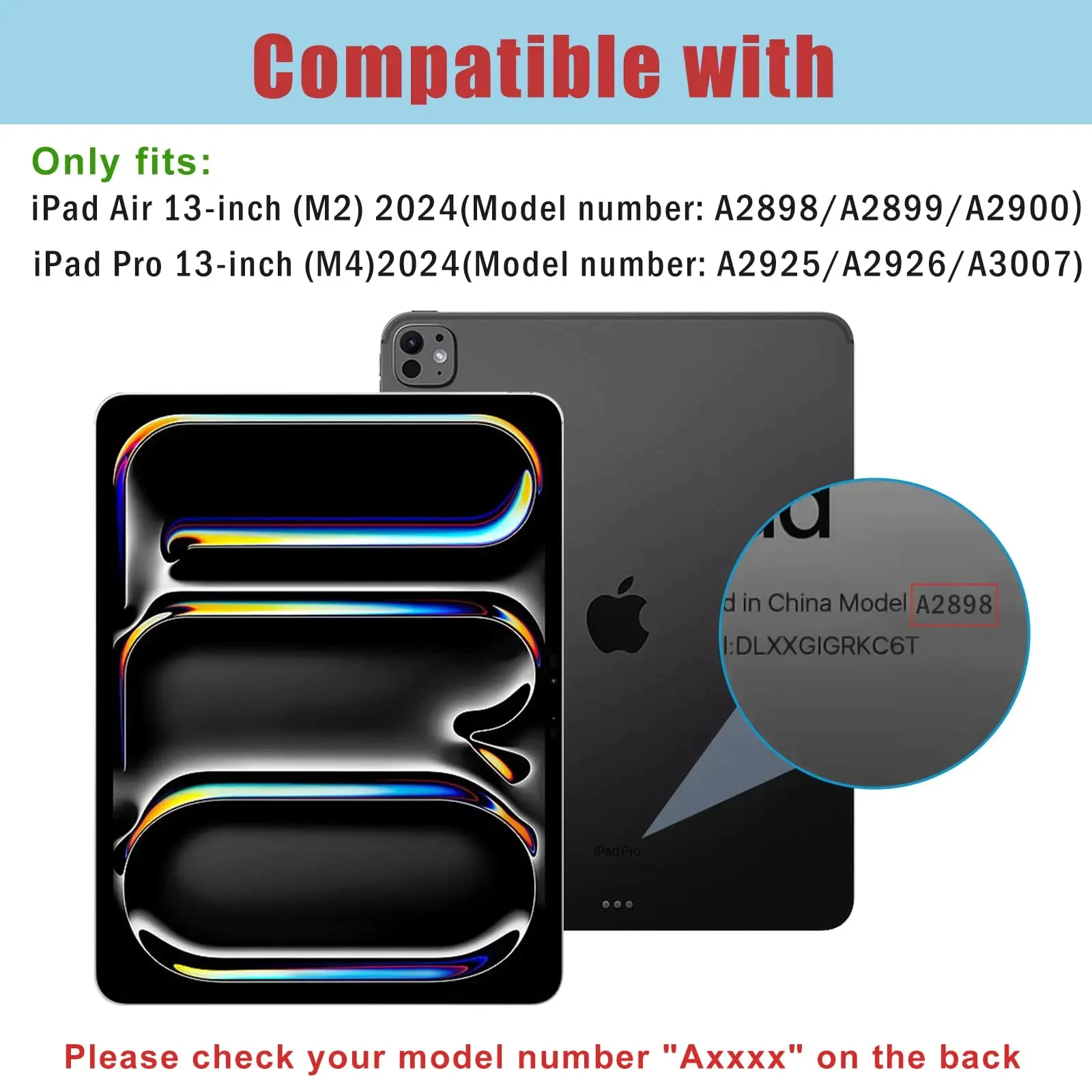For iPad Pro 13 inch 2024 / iPad Air 13 