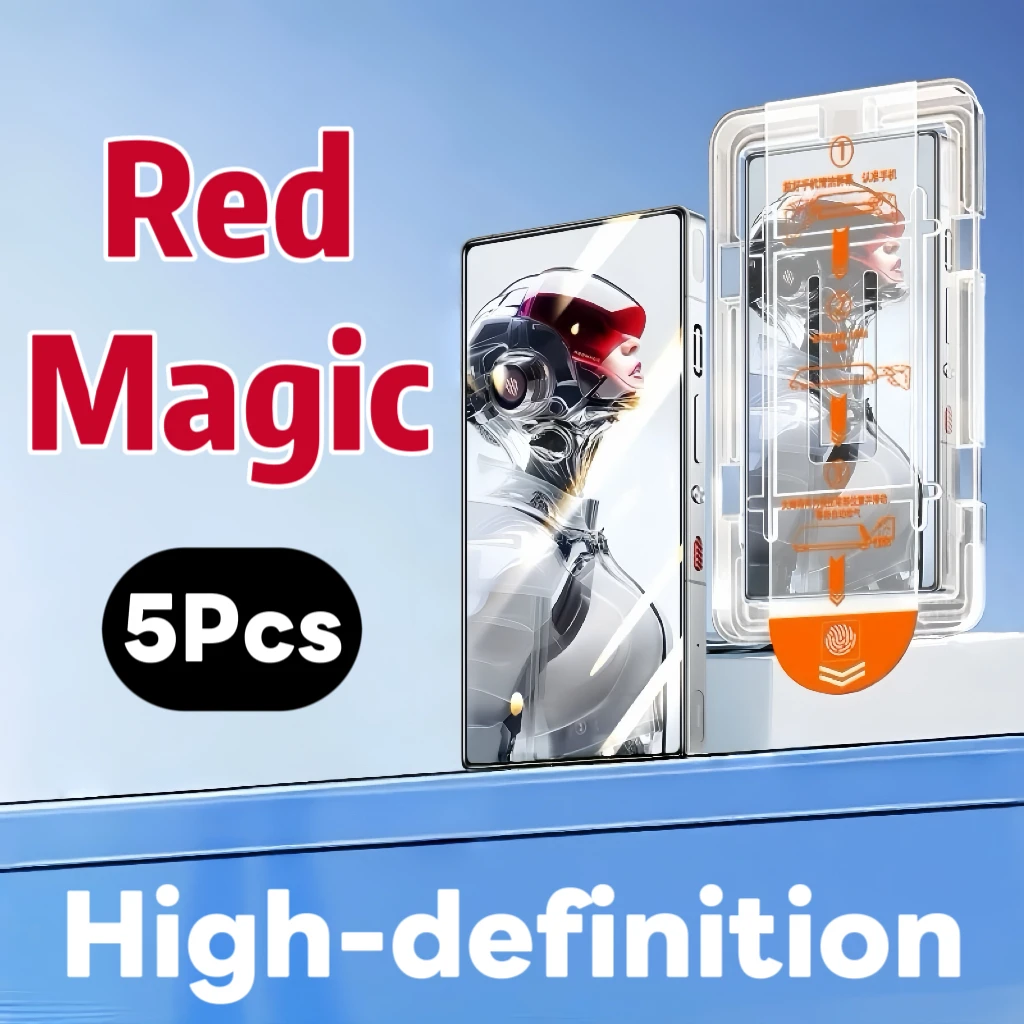 

5Pcs Tempered glass screen protector for Nubia RedMagic 8 9 10 Pro and ProPlus series phones