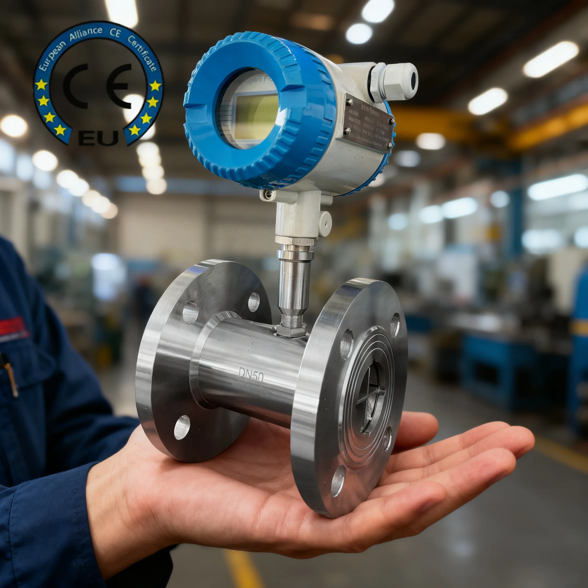 

Hot Sale Hot Selling China 0.5% 1% Flange Connection DN4~DN200mm Non Conductive Liquid Turbine Flow Meter with LCD Display