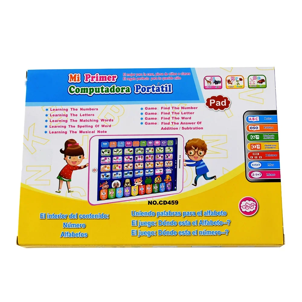 Máquina de Aprendizagem Multilíngue para Crianças, Brinquedos Educativos Precoce, Brinquedos de Aprendizagem Bilíngue, Inglês, Russo, Árabe, Francês, DDJ