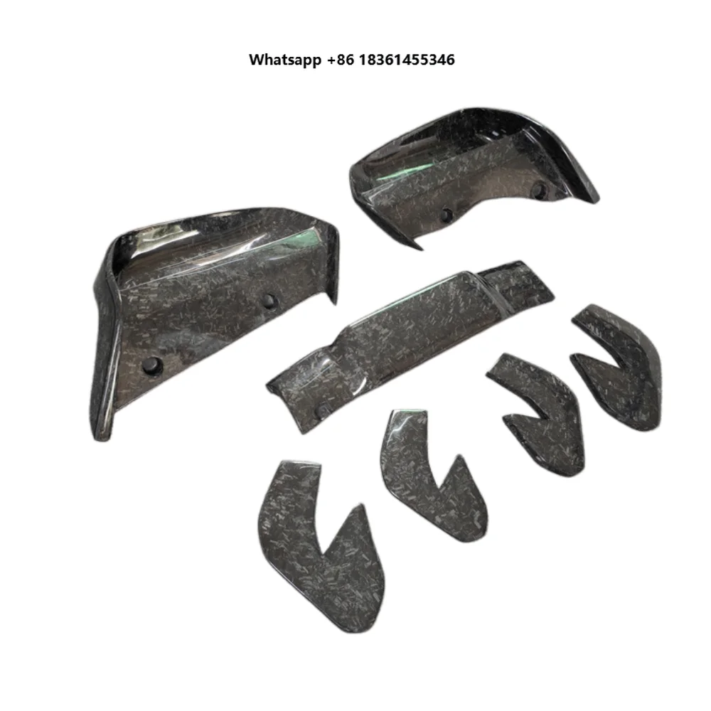 For  I8 Upgrade, Rear Diffuser Body Kit, Rear Bumper Lip Car Upgrade Kit EB Style Forged Carbon Fiber Body Kit