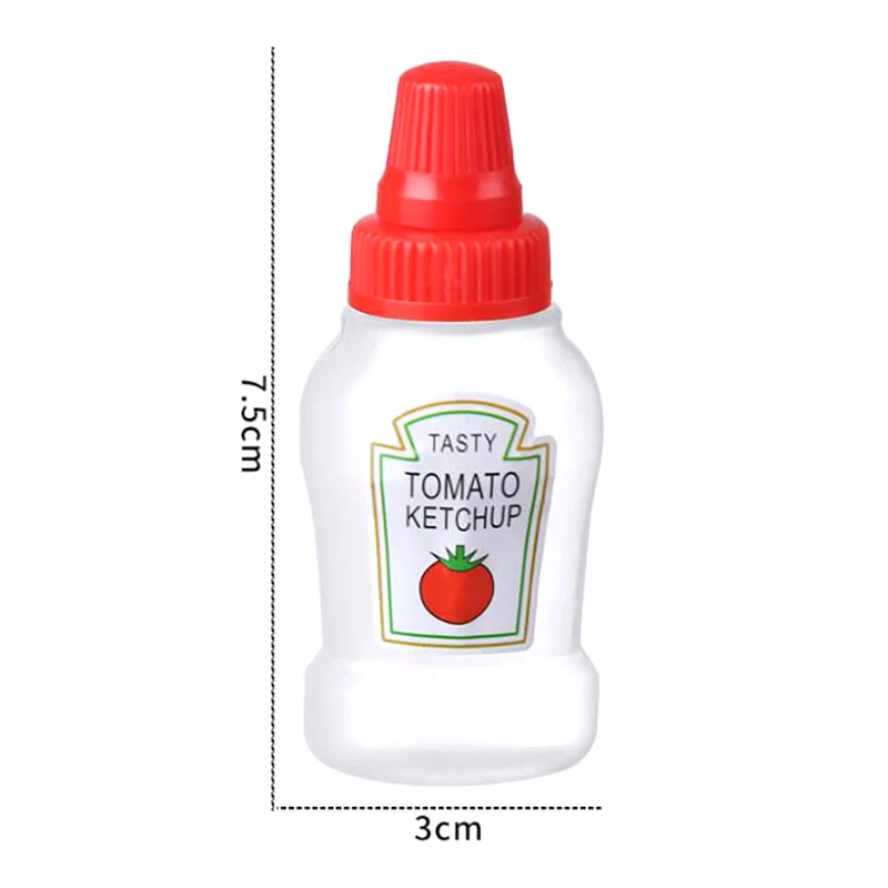 

Transparent Spices Bottle with Lid Portable Mini Squeeze Sauce Ketchup Bottle Dispenser Salt Spice Jar Sauce Squeeze Bottle
