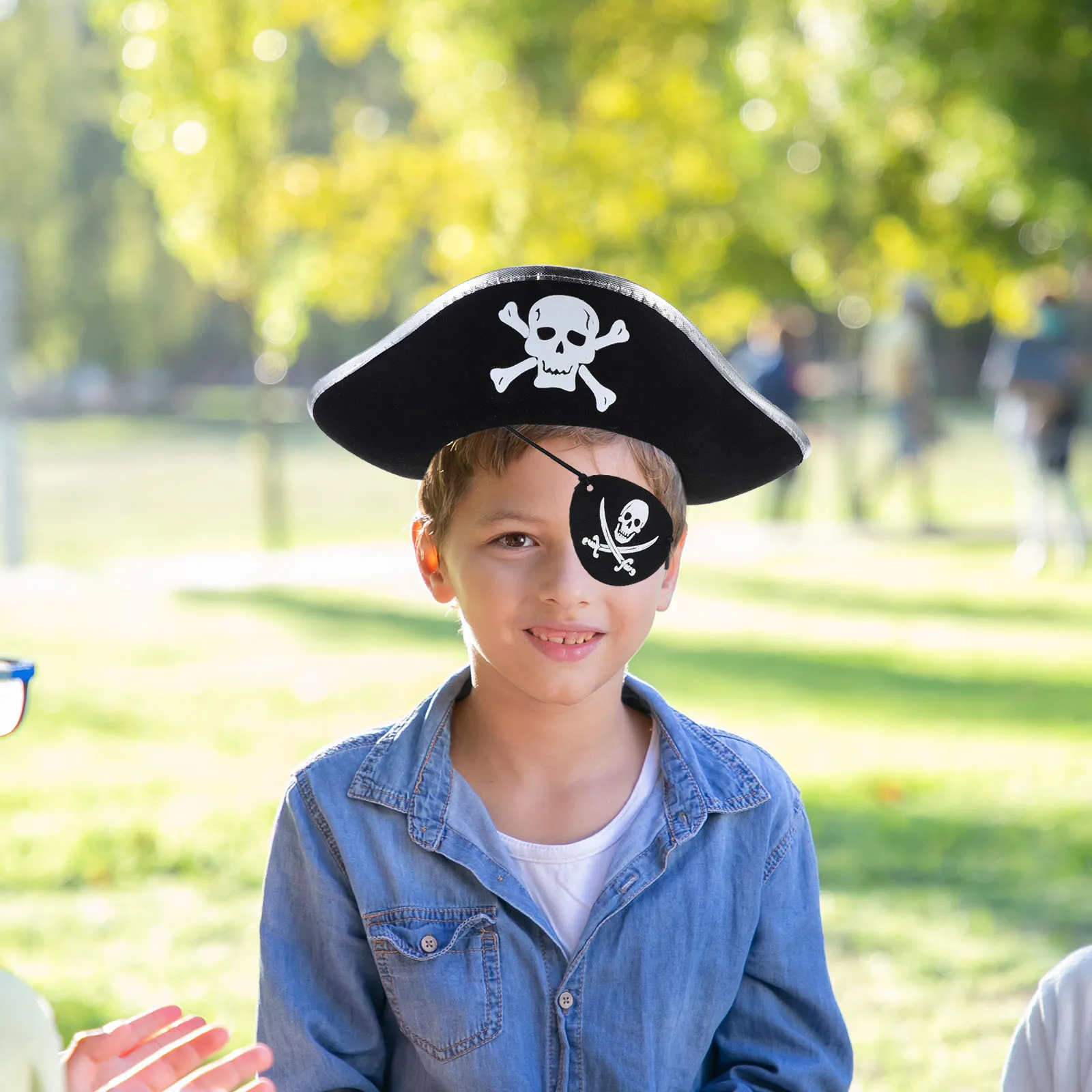 

2 pcs Pirate Eye Patch Set For Halloween Masquerade Party Cosplay Dress Up Accessories Costume Eye Patch Pirate Party