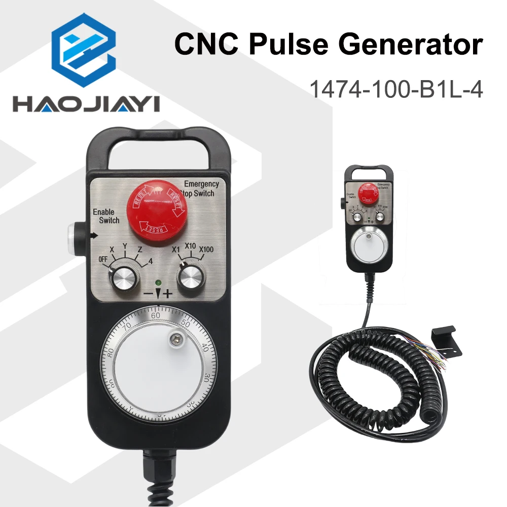 

CNC Pulse Generator 4 Axis Handwheel Manual Pulse Generator with Emergency Stop Device for CNC Router Machine