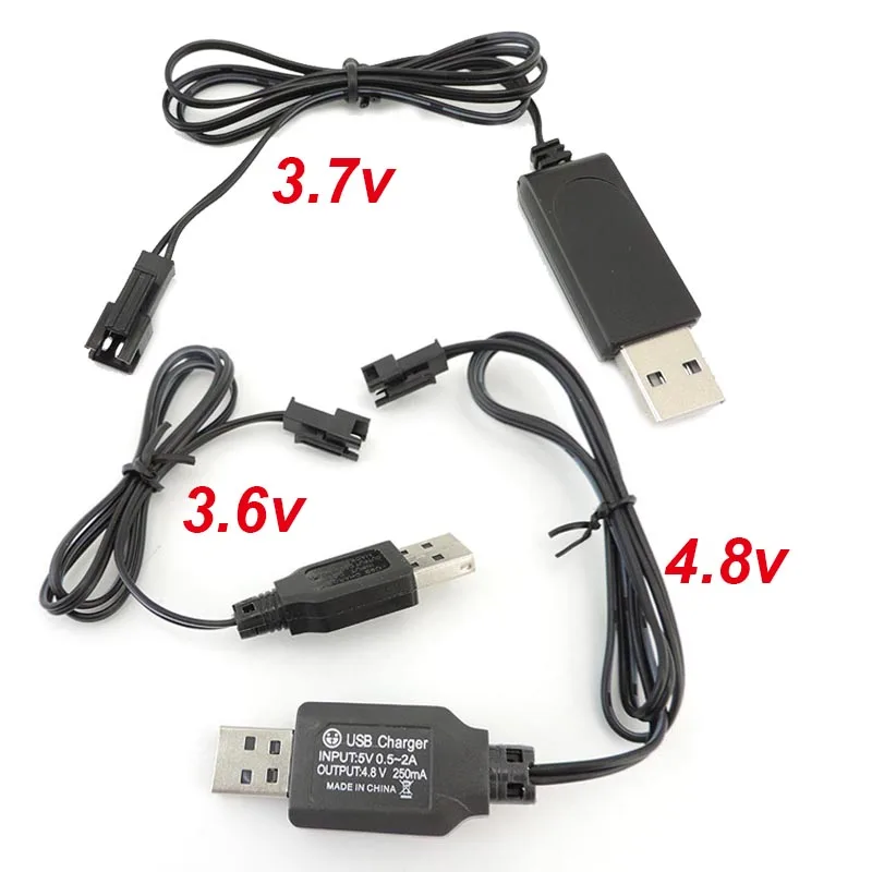 

3.6V 3.7V 4.8V 250mA Battery USB Charger Cable 2P Forward Plug Remote Control Car USB Charger Electric Chargering