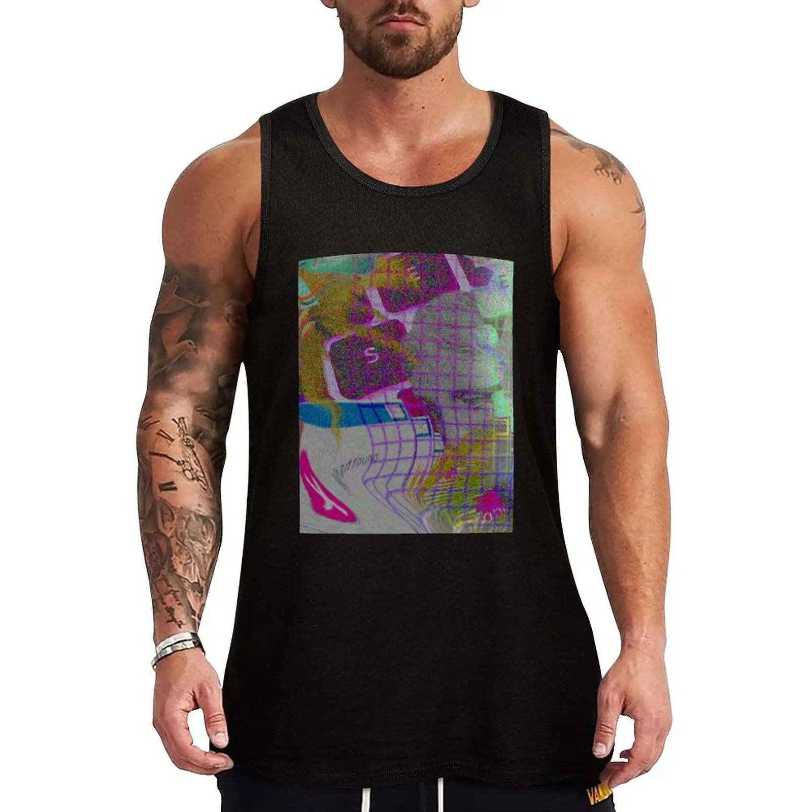 s i m u l a t i o n_001 Tank Top Moisture Wicking Tank Top Anti Sweat Workout Shirt