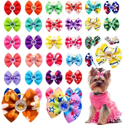 10/20/30PCS Pet Hair Bows Dog Grooming Accessories Bow With Rubber Bands For Dogs Headwear Puppy Cat Bow Pet Supplies