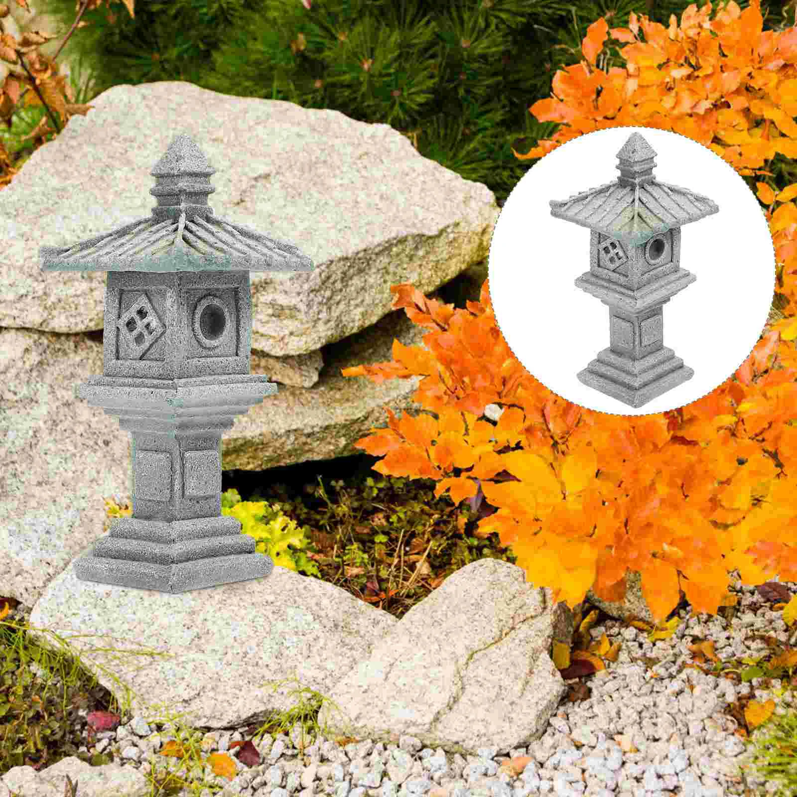 Stone Pavilion Decoration Bonsai Flower Pots Decorations Simulation Decors Zen Ornament Meditation Adorn - Image 6
