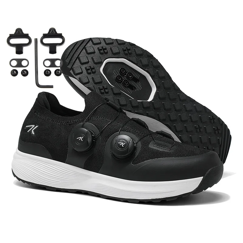 

Mtb Cycling Shoe man Cleat Shoes Flat Pedal Bicycle Shoe Speed Cycling Sneaker indoor Mountain Bike Racing Lock spd shoe outdoor