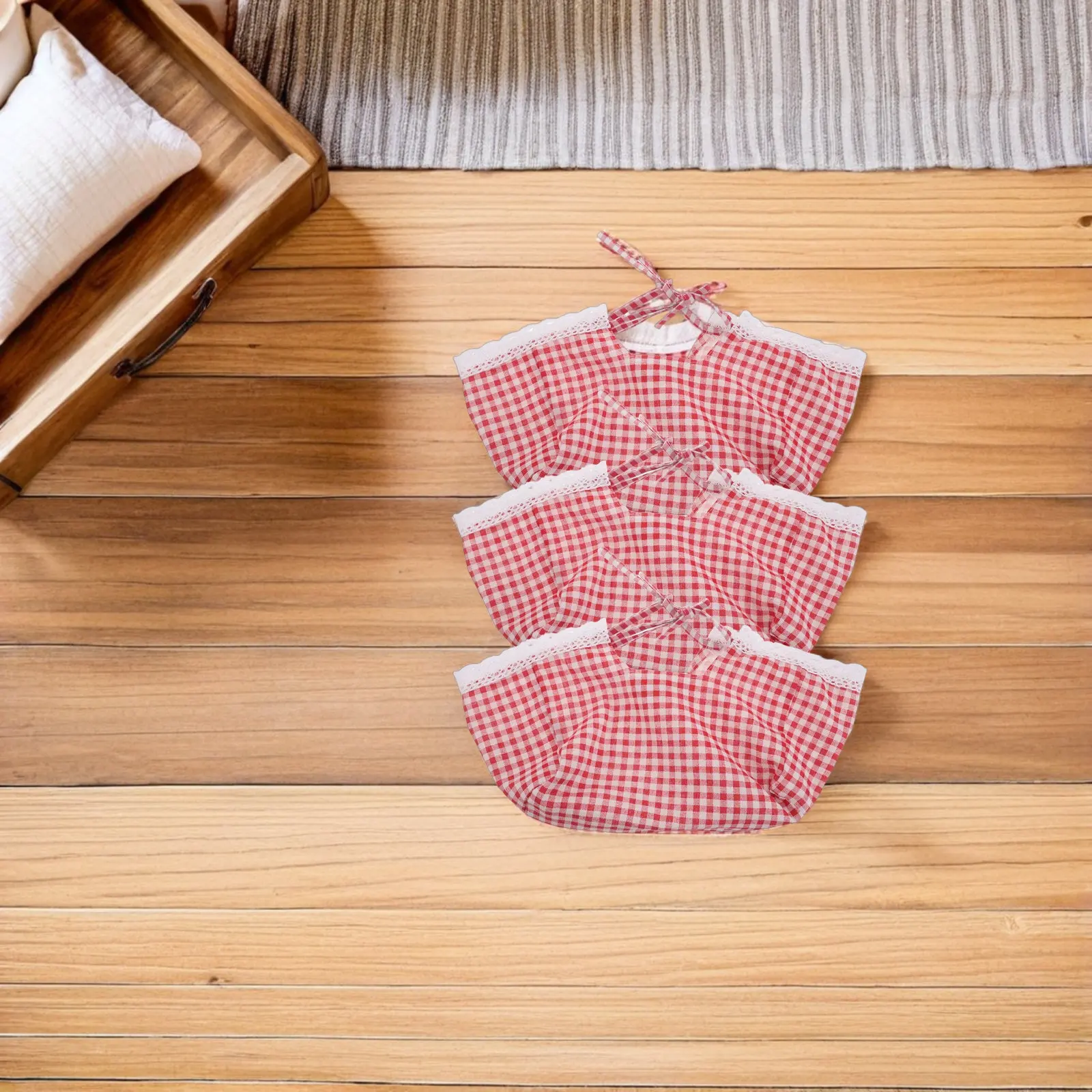 3Pcs Rattan Basket Cloth Liner Replacement Fabric Insert Soft Storage Basket Organizer Kitchen Bread Picnic Fruit Cloth