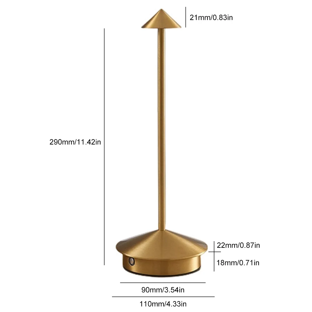 Recarregável Cordless LED Battery Table Lamp, Luxo Nórdico Touch Lamp, Quarto, Restaurante, Night Light, Romantic Desk Lamp