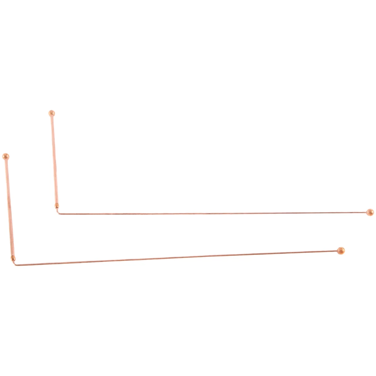 Aste di rabdomanzia in rame-99.9% rame puro 2 pezzi bacchette di divinazione rilevatore di acqua energetica