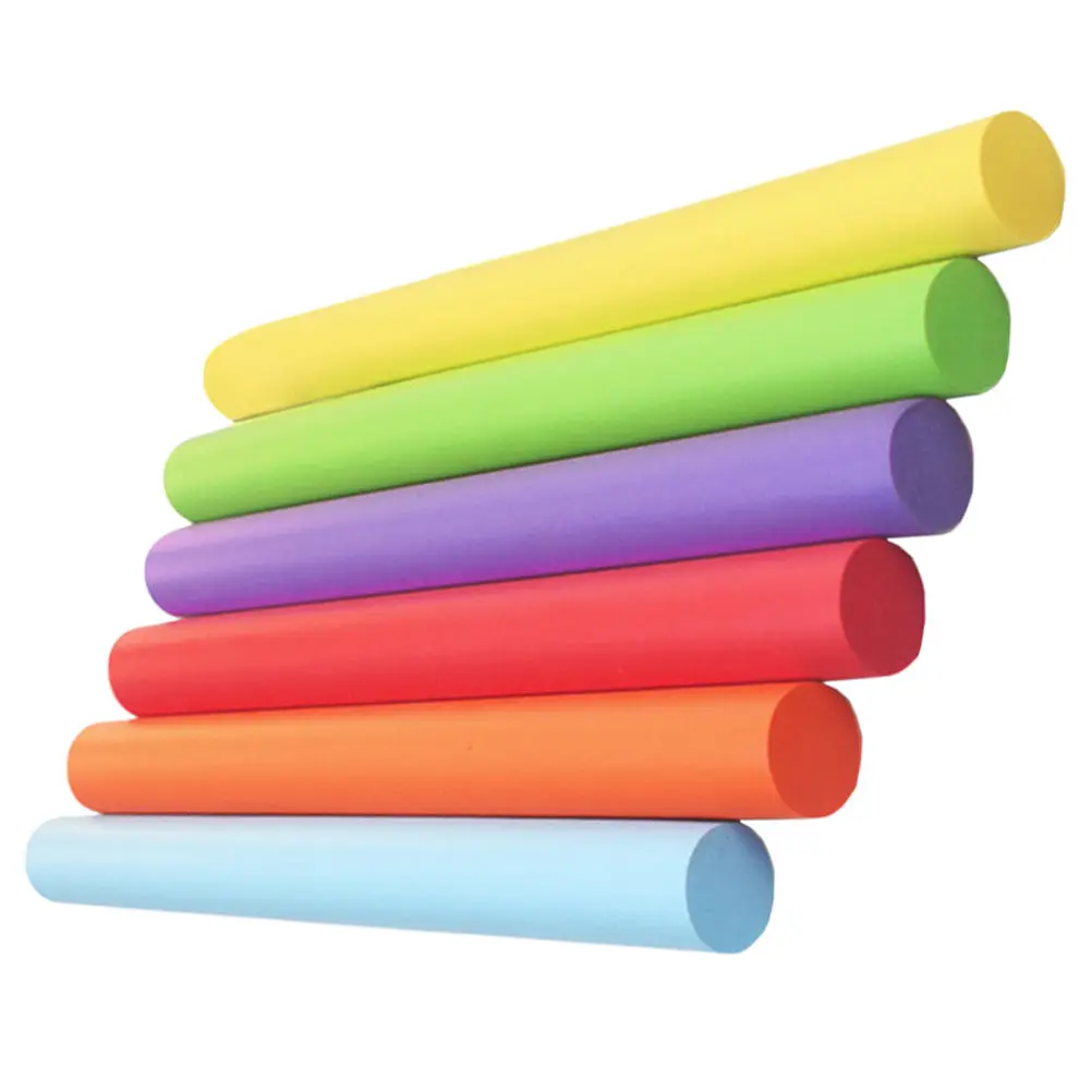 Juego de 6 bastones de relevo para niños, material Nbr de alta calidad, diseño ligero, antideslizante y flexible para entrenamiento y competición en pista y campo