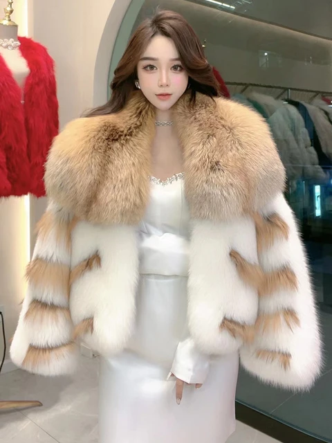 OFURTEBUY Natural Real Fox Fur Coat Women Fur Coat For Women Warm Luxury  Winter Jacket Women Promotion Female Vest Plus Size - AliExpress