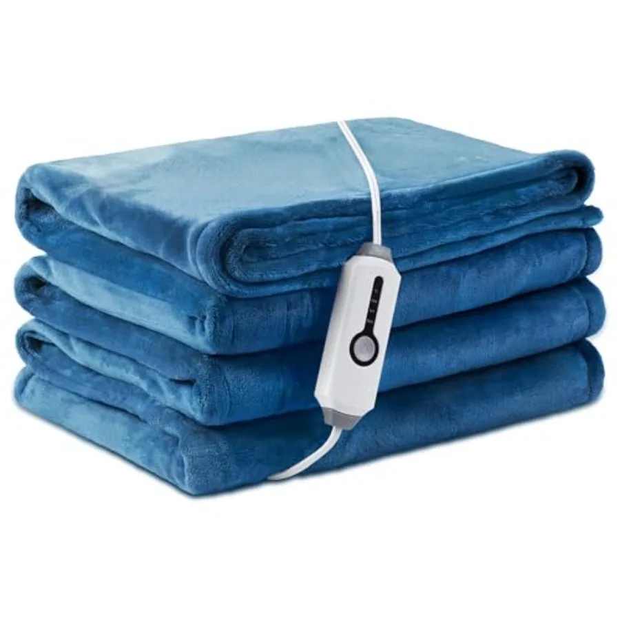 

Electric Heated Blanket Full Size 72"×84" Luxurious Breathable Flannel with 4 Heat Settings 10-Hour Auto Shut-Off and Overheat