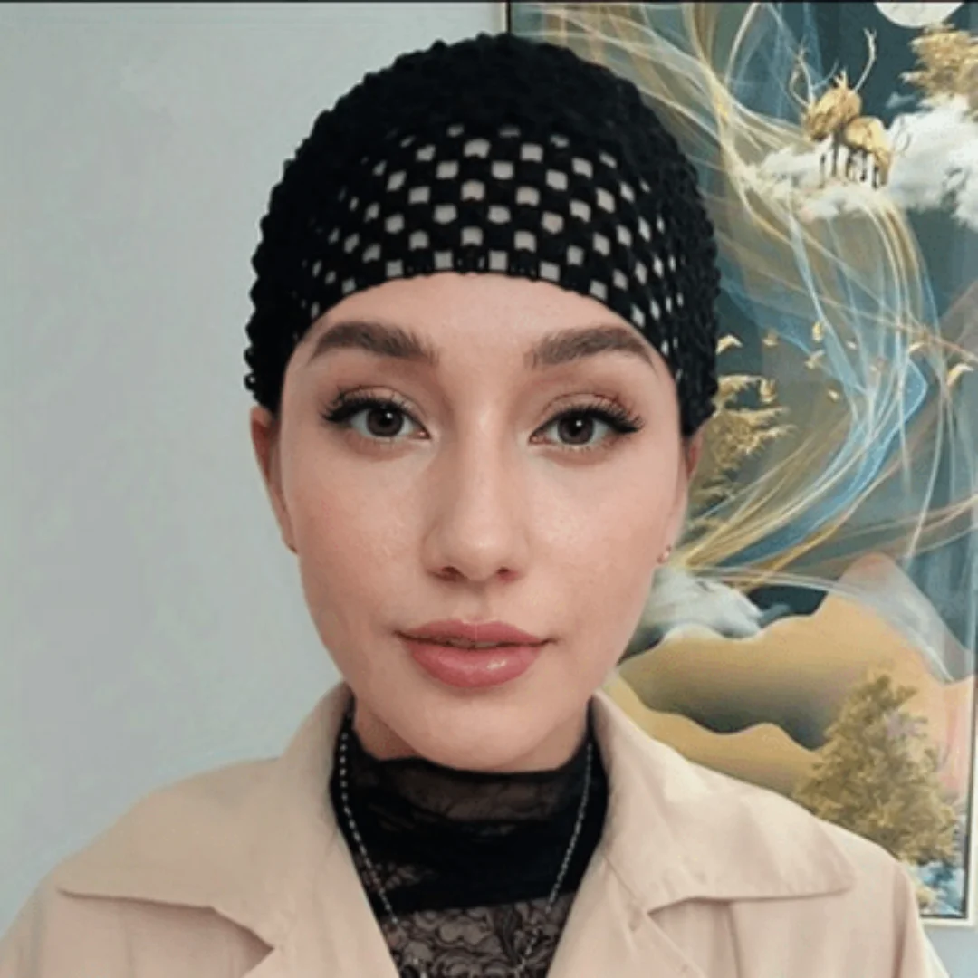 

5 шт. вязаные шапки, вязаная повязка на голову, эластичная вязаная крючком повязка на голову для рыболовной сети для мусульманских женщин