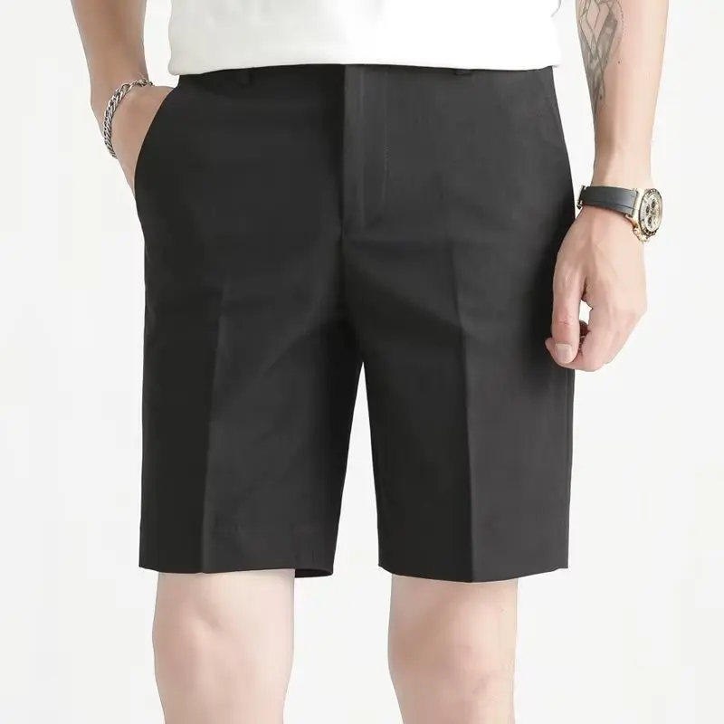 Summer Slim Straight Drape 5-Pocket Shorts Men's Premium Business Casual Trousers