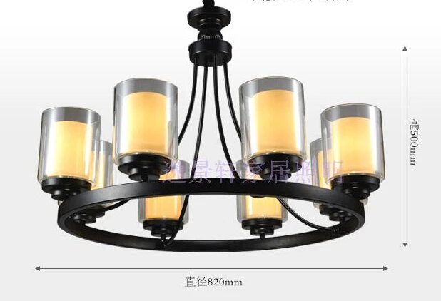 living room lights restaurant bed The new Chinese modern minimalist retro Iron pendant lights round the American village  ZCL