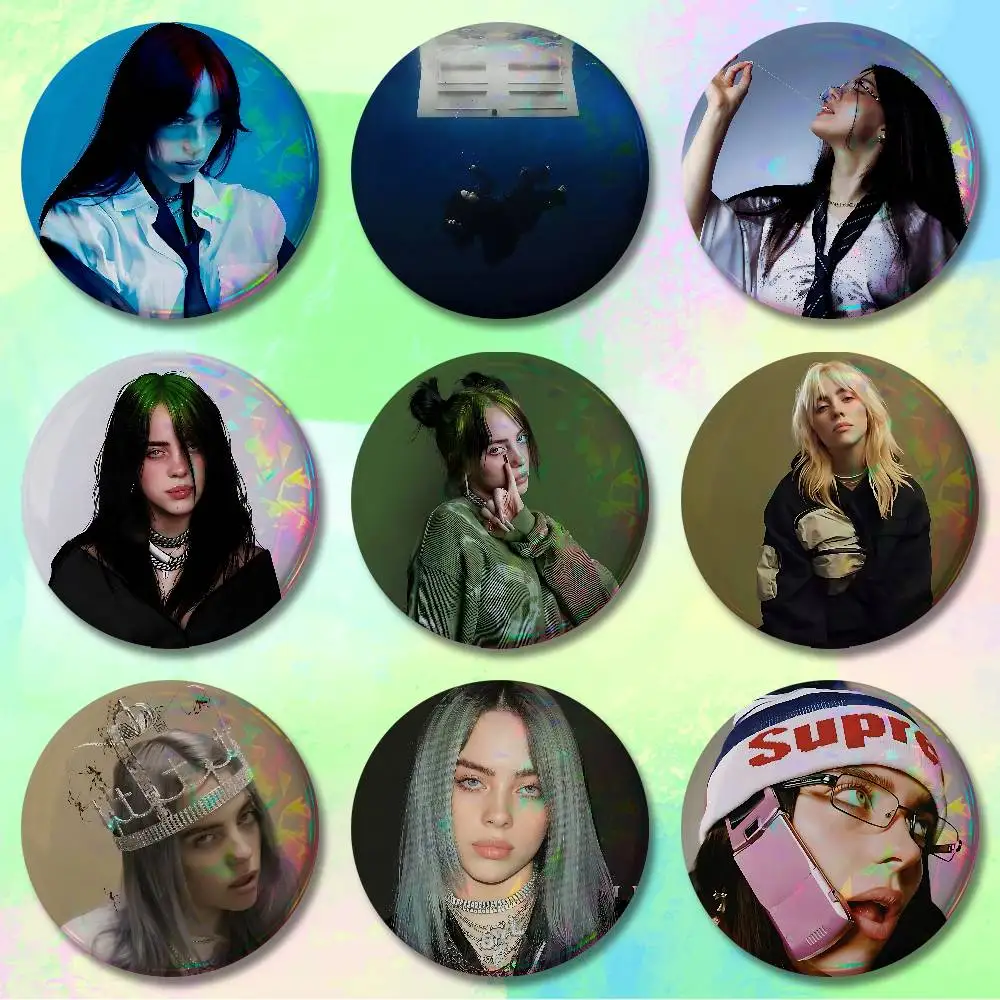 

H-Hit Me Hard and Soft 58mm 44mm HD Print Brooch Badges Pretty Derby Round Display Brooches Lapel Pins