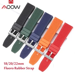 Fluoro Rubber Strap 18/20/22mm Quick Release Soft Sport Waterproof Men Women Replacement Universal Watch Band for Huawei GT3 pro