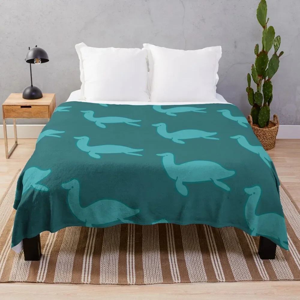 

plesiosaur Throw Blanket for sofa Hairys Blankets