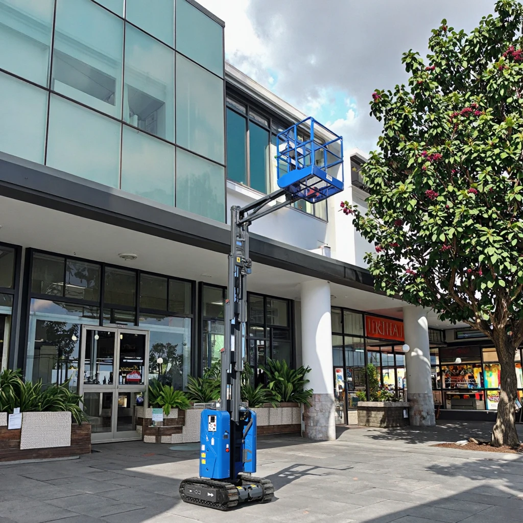 سارية عمودية سارية تلسكوبية محمولة ذاتية الدفع