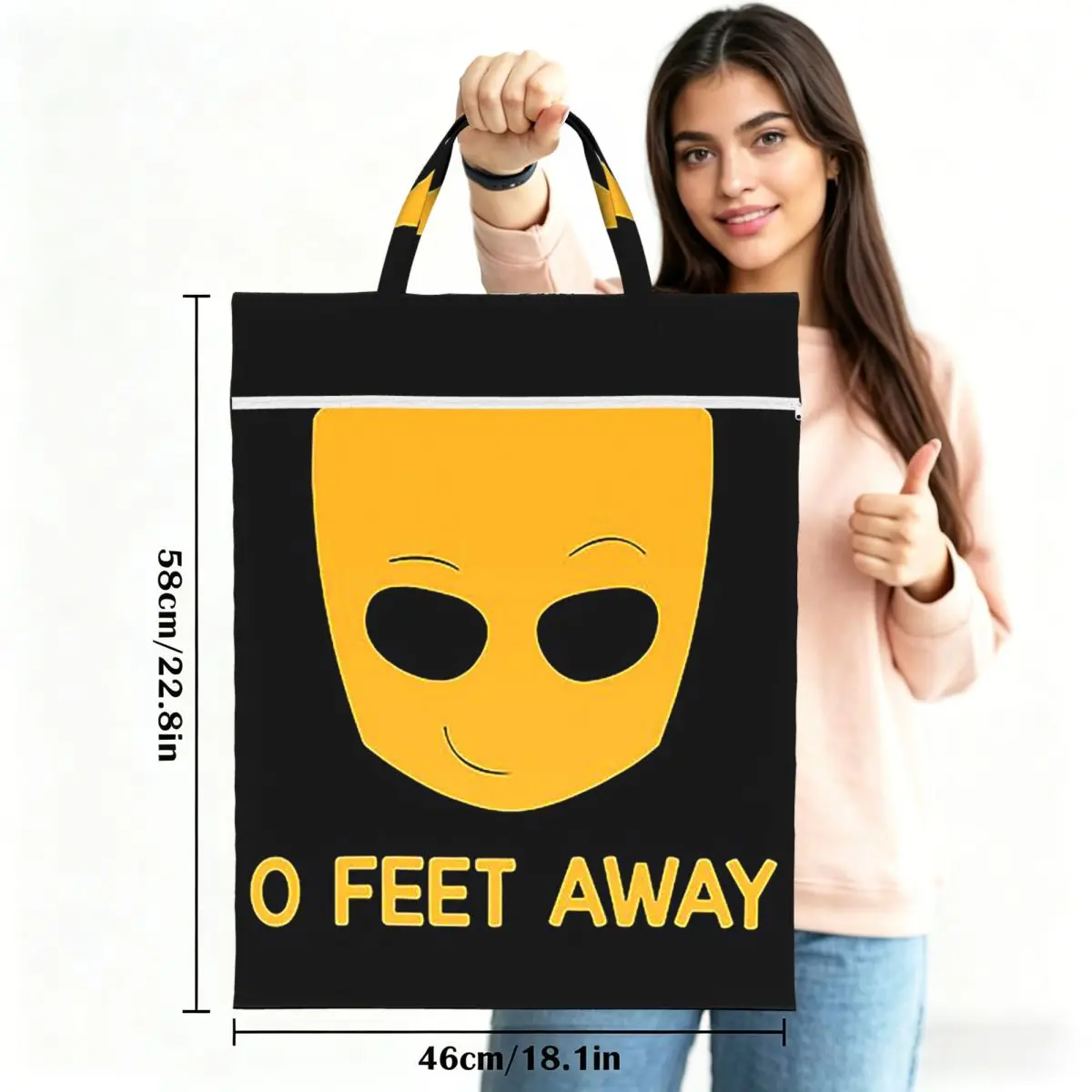 Grindr Zero O Feet Away Travel Laundry Bag Waterproof Reusable Dirty Clothes Pouch Gym Yoga Vacation Washing Basket