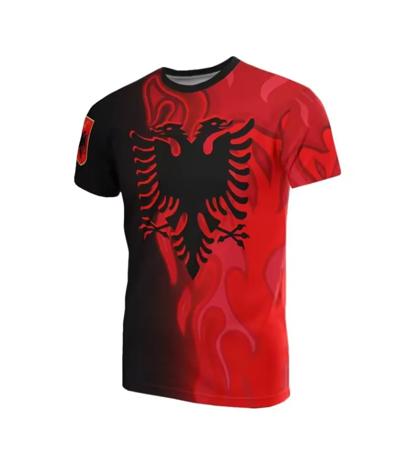 Albanian Sensation - Jia Ian 3D Printed Pattern T-shirt, Men's Sportswear Outdoor Fitness Leisure Daily Bestseller New Series