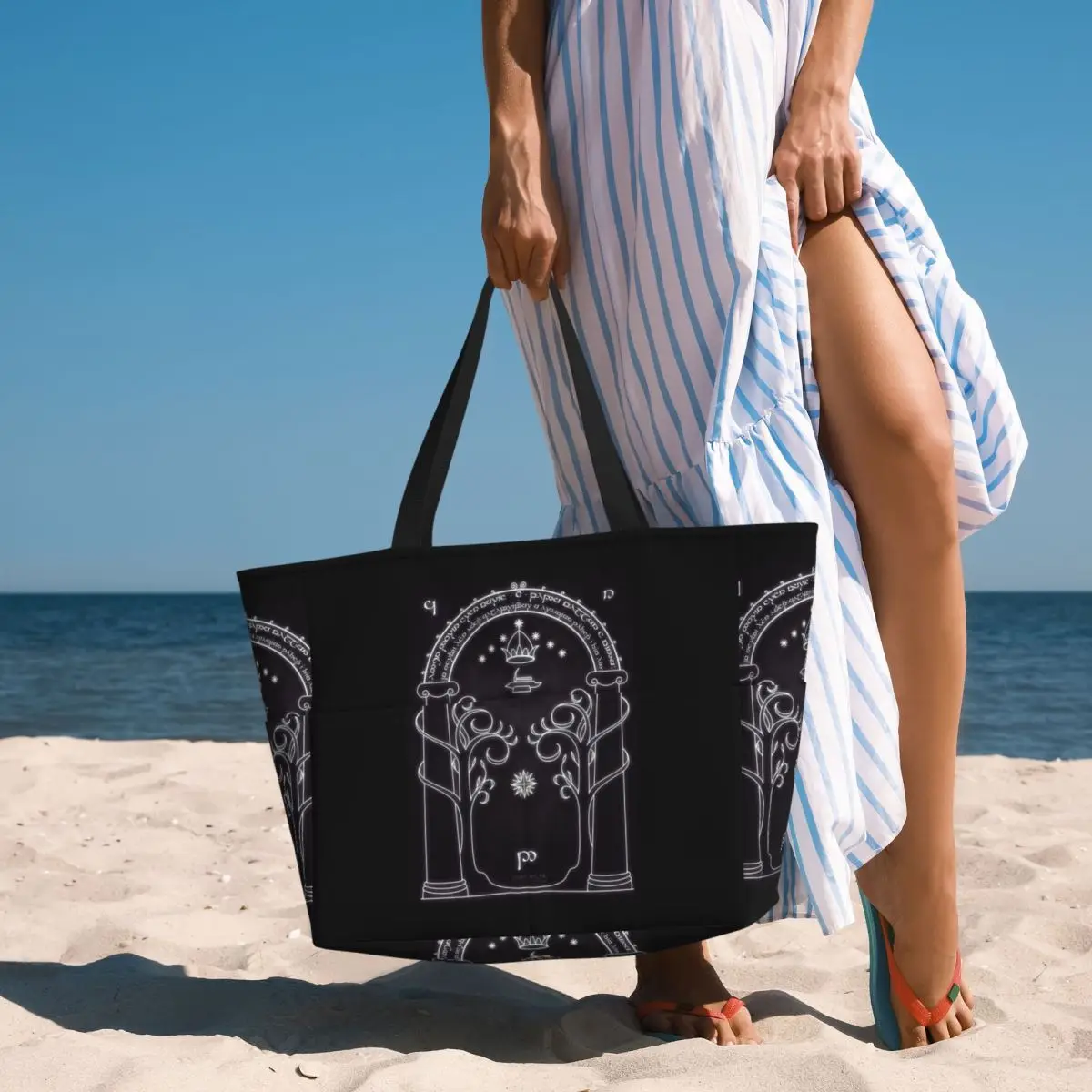 L-Lord Of The Ring Beach Tote Bag Sport Gym Yoga Duffle Large Tote Bag Women Travel Bag Fitness bag