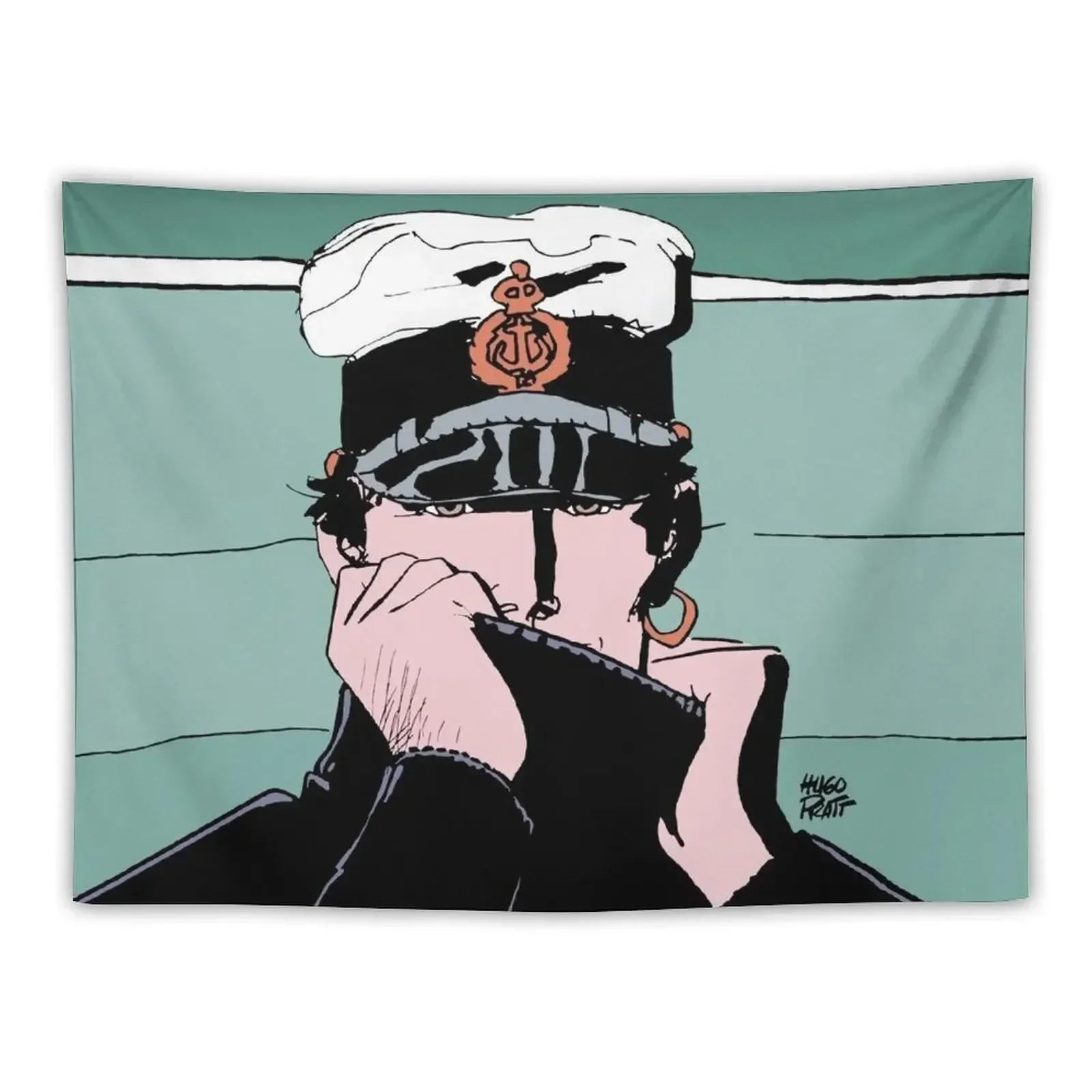 

Corto Maltese in a sweater Tapestry Wall Hanging Decor Decoration Bedroom Room Decor Aesthetic Tapestry