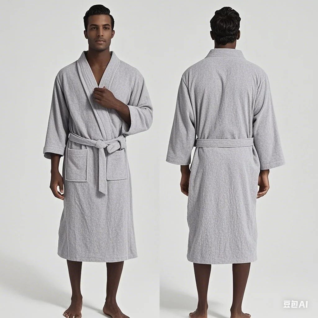 

Men's Robe Winter Cotton Thick Warm Long Bathrobe Soft Towel Fleece Kimono Bath Robe Dressing Gown Bridesmaid Robes