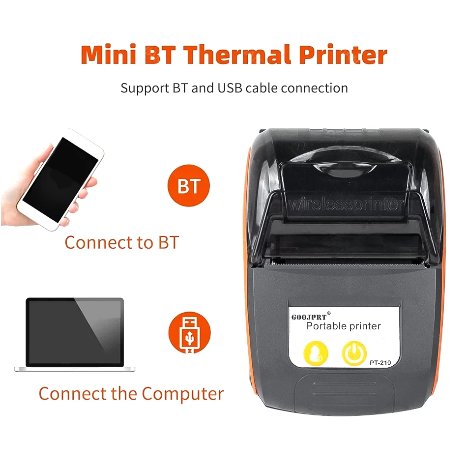 Goojprt pt210 small ticket label portable handheld household pocket photo delivery list wireless mini Bluetooth thermal printer