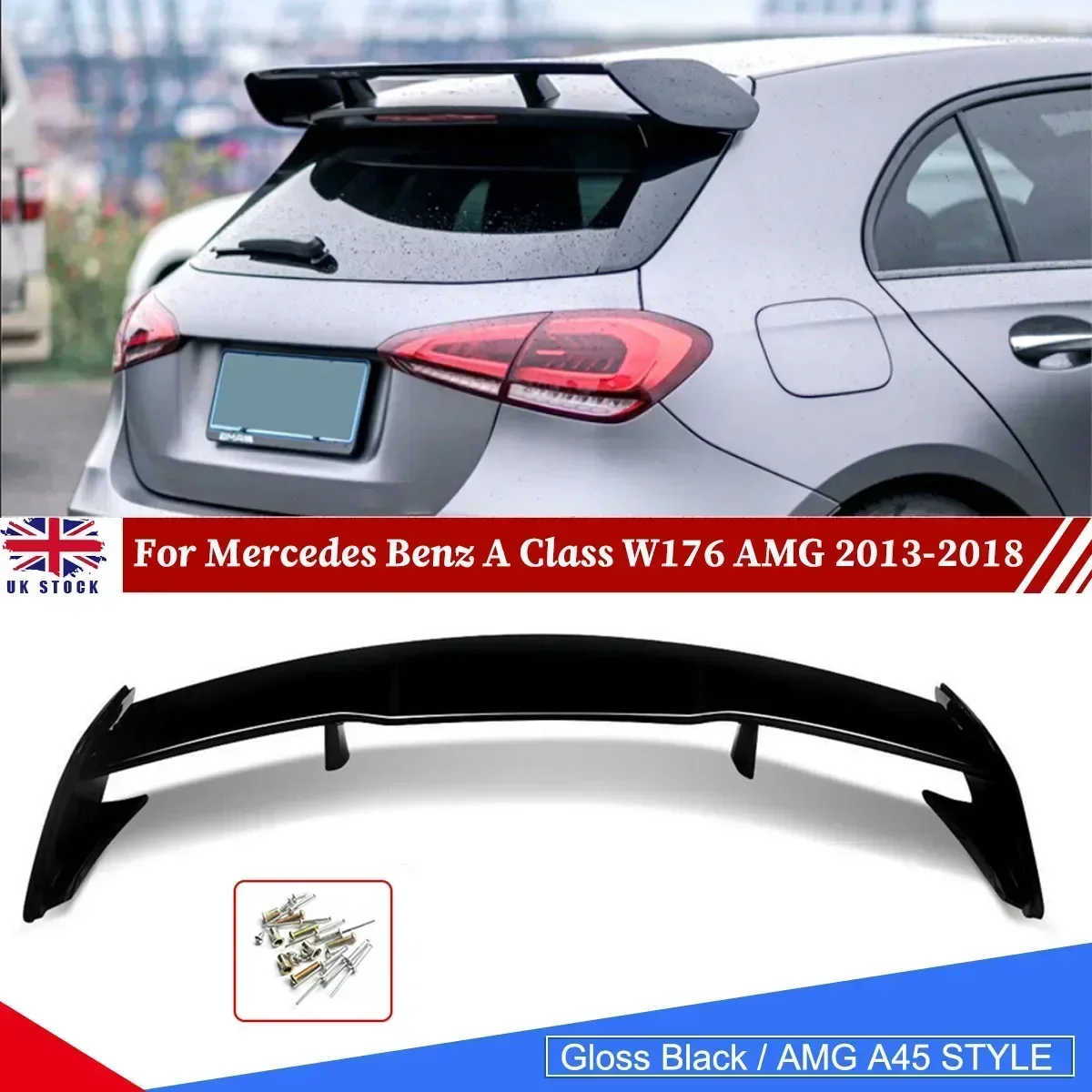 For Mercedes Benz A-Class W176 2013-2018 Hatchback Spoiler ABS A160 A180 A200 A250 A45 5-Door Roof Wing