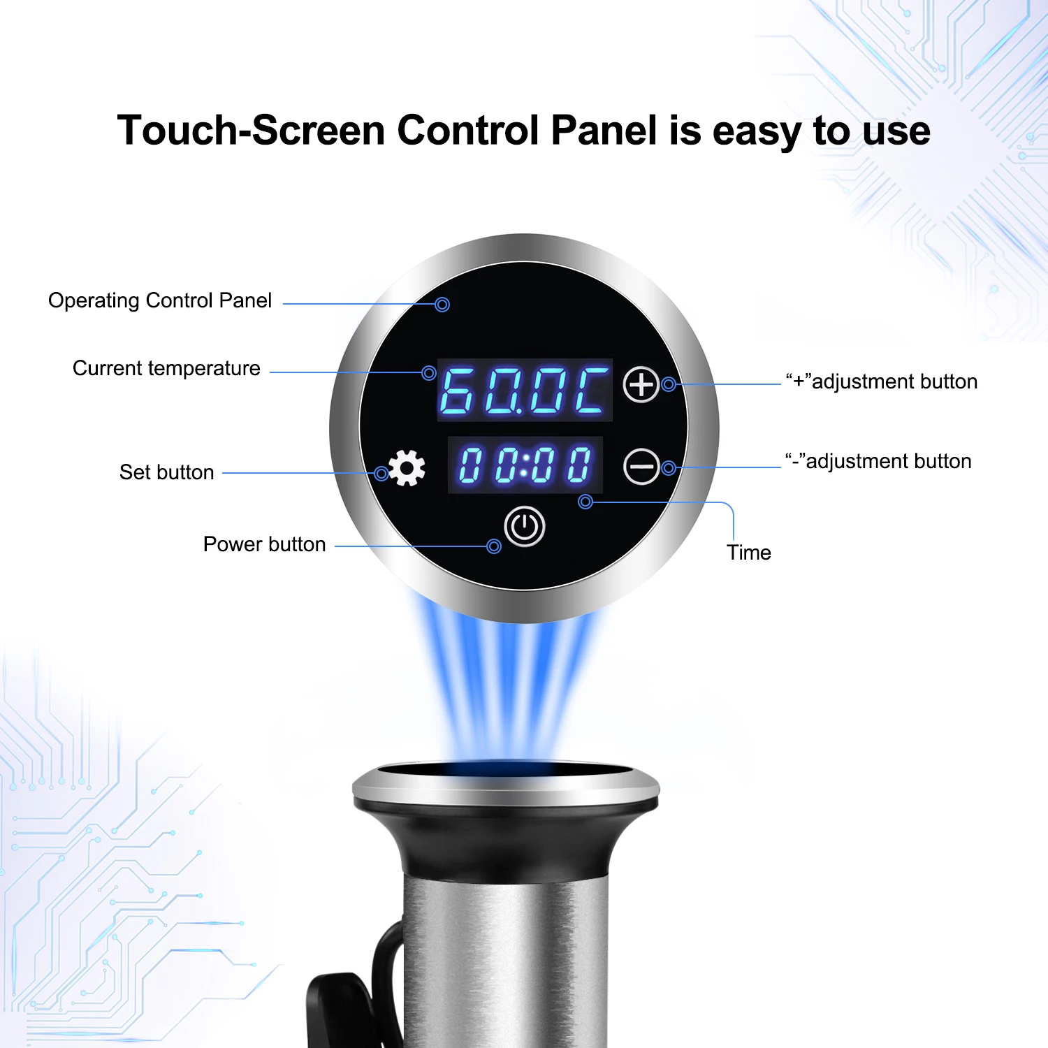 2ª Geração De Aço Inoxidável Sous Vide Fogão IPX7 À Prova D' Água Digital Preciso Imersão Circulador Máquina, Biolomix