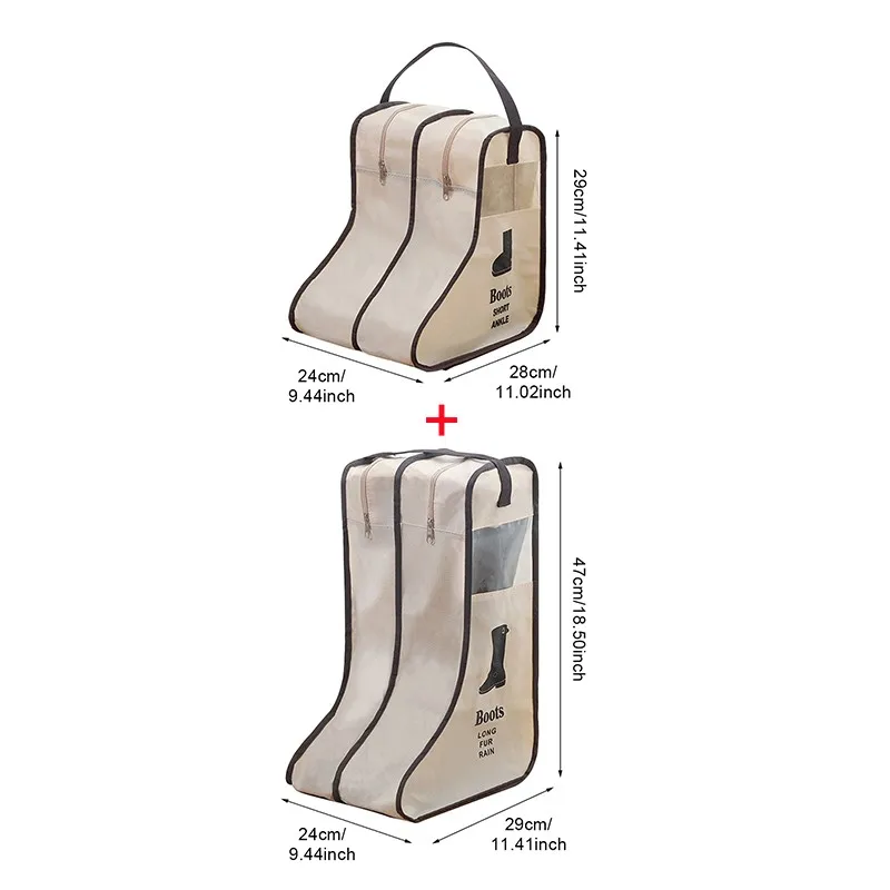 Schoenen Opbergzakken Cover Lange Rijlaarzen Stofdichte Organisator Draagbare Reizen Rits Zakje Accessoires Benodigdheden Item