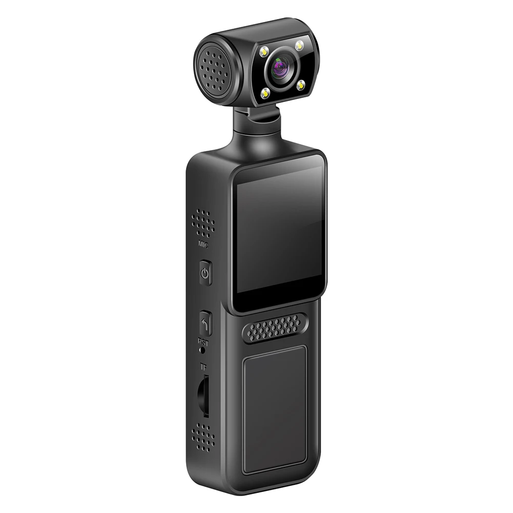 Action Mini Camera Outdoor Sport Video Recorder Body Camera Night Vision 180 Rotatable Wearable Body Worn Cam For Outdoor 1Sport view 5