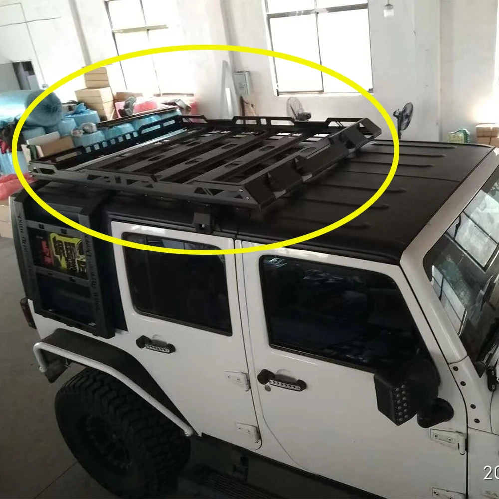 Lantsun J376 steel luggage rack roof rack with ladders For Jeep for wrangler JK 4 door