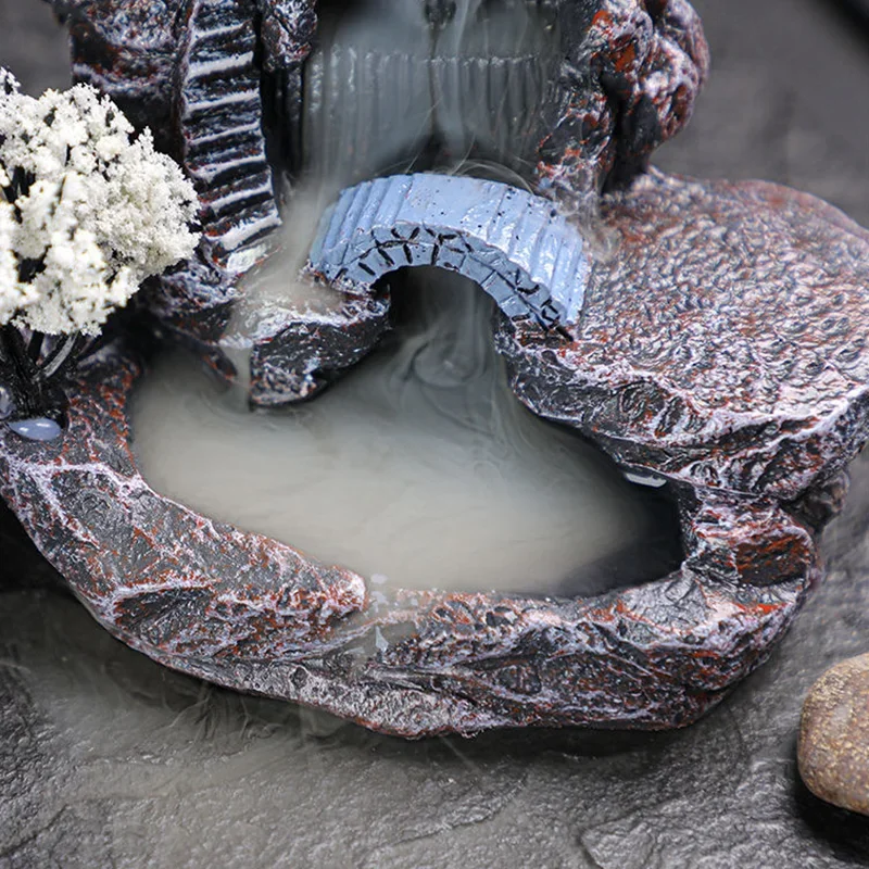 Backflow Incense Holder Waterfall Incense Burner Home Decor Aromatherapy Ornament Incense Cones with Backflow Incense Cones image 4