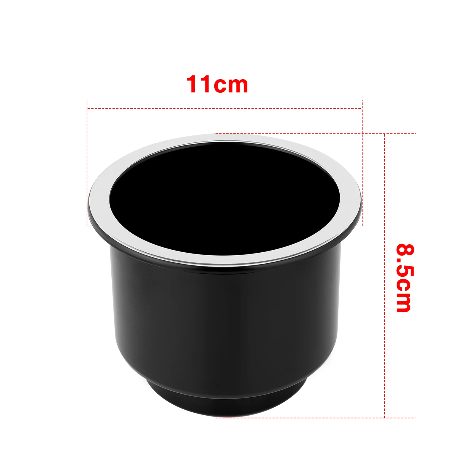 Cup Holder Insert 4pcs for RV Boat Car Couch Golf Cart, Elegant Chrome, Large Plastic Universal Drop in Cup Holder